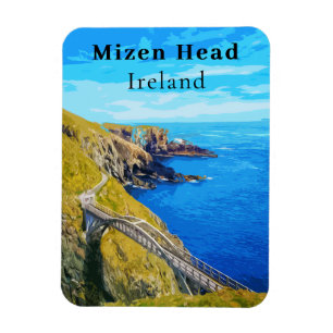 Íman Retro Mizen Head Cork Ireland Viagem Magnet