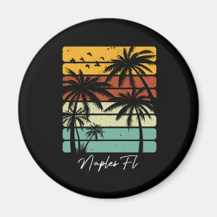 Íman Retro Naples Florida Vintage 70's anos 80 Beach St
