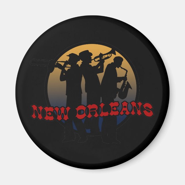 Íman Retro New Orleans Jazz (Frente)