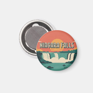 Íman Retro Niagara Falls Sunset Keychain