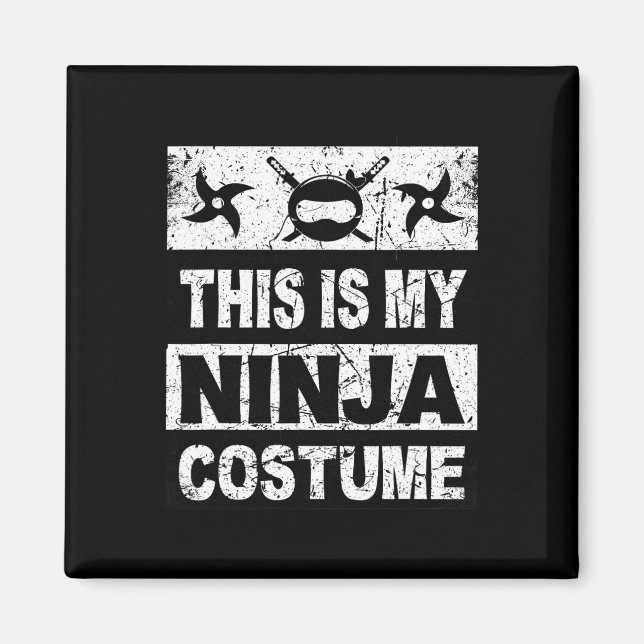 Íman Retro Ninja Costume Halloween Para Meninos (Frente)