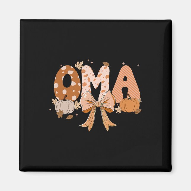 Íman Retro Oma Coquette Arcos Leopard Queda Ação de Gra (Frente)