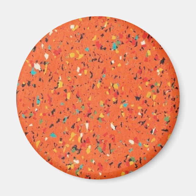 Íman Retro Orange Confetti Espetado (Frente)