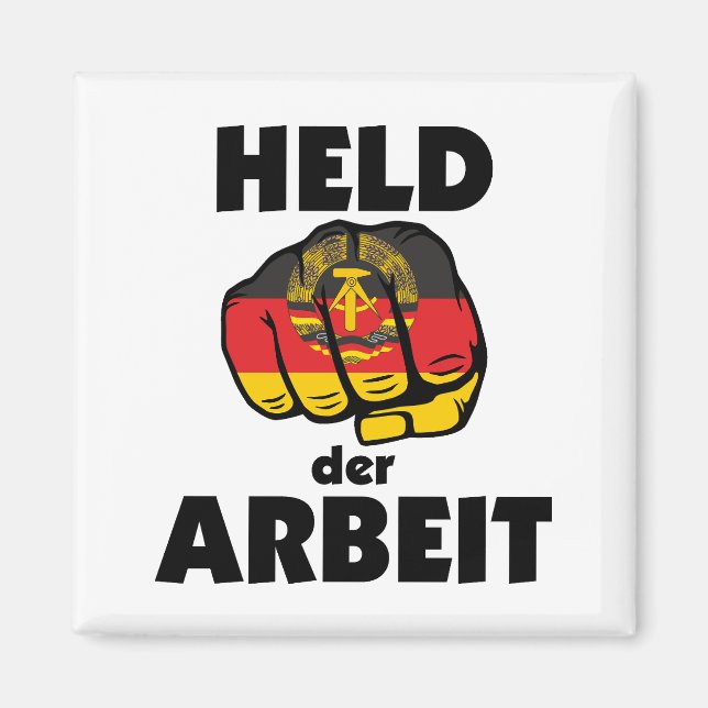 Íman Retro Ostalgie DDR Held der Arbeit (Frente)