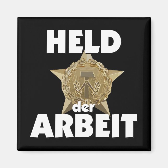 Íman Retro Ostalgie DDR Held der Arbeit Stern Wappen (Frente)