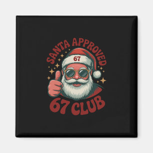 Íman Retro Papai Noel Aprovado 67 - Clic Natal 67 Meme 