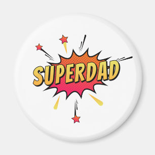 Íman Retro-Pop de banda desenhada do Superdad Simples  