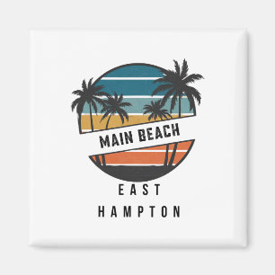 Íman Retro Praia Principal East Hampton Prancha Surfe