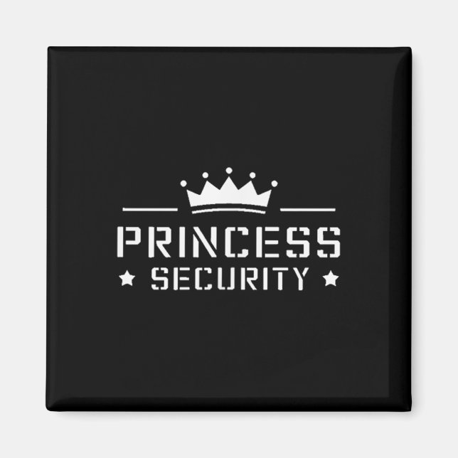 Íman Retro Princess Security Boys Brother Pai de Aniver (Frente)