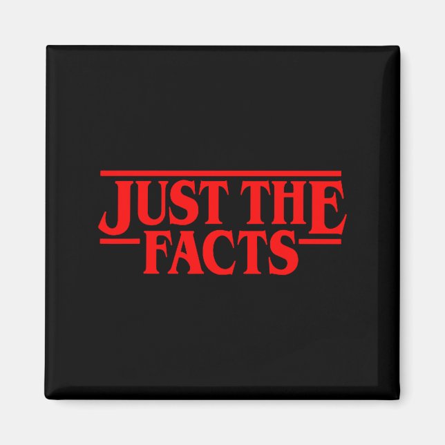 Íman Retro Red Quote Just The Facts Funny Basic Simple  (Frente)