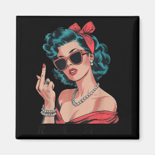 Íman Retro Respeitosamente Divertido N Up Garota Sy Est