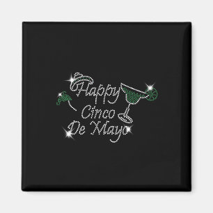 Íman Retro Rhinestone Cinco De Mayo Margarita Funny Mex