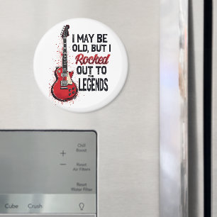 Íman Retro Rock Guitar Classic Music Nostalgia Design