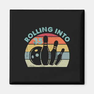 Íman Retro Rolling Em 35 Bowlers de Boliche Vintage 35 