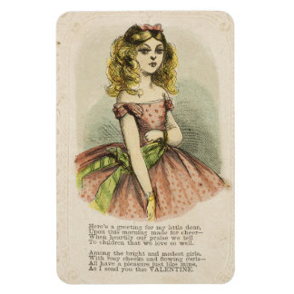 Íman Retro Romantic Valentine's Day Card, 19th century
