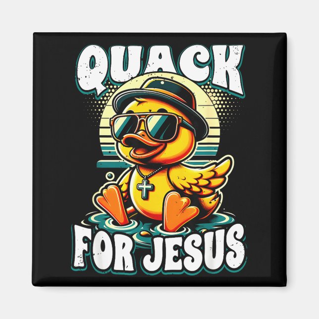 Íman Retro Rubber Duck Christian Rubber Ducky Quacks Fo (Frente)