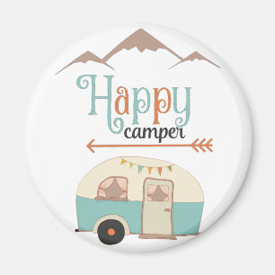 Íman Retro RV de Camper Cute Feliz