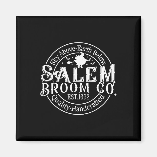 Íman Retro Salem Broom Company Est 1692 Massachusetts H (Frente)