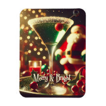 Retro Santa de Natal dos anos 50 Martini Verde