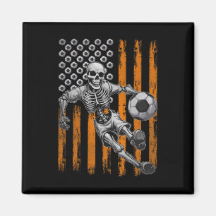 Íman Retro Skelplay Soccer Usa Flag Halloween B