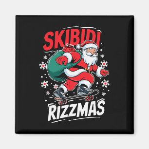 Íman Retro Skibidi Rizzmas Funny Santa Clause Skause B