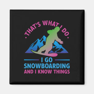 Íman Retro Snowboard dos anos 80 É o que faço Snowboard