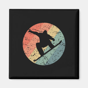 Íman Retro Snowboard Esquiando Neve Esporte de inverno 