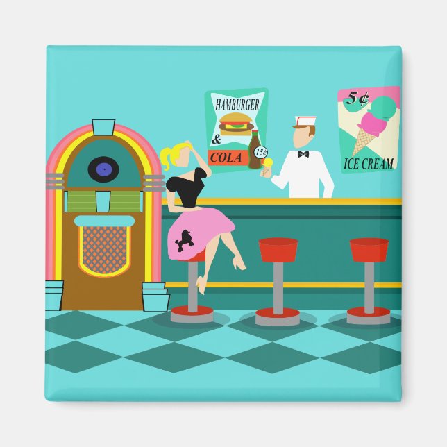 Íman Retro Soda Fountain Magnet (Frente)