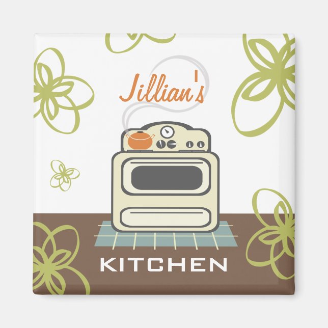 Íman Retro Stove Modern Kitchen Magnet (Frente)
