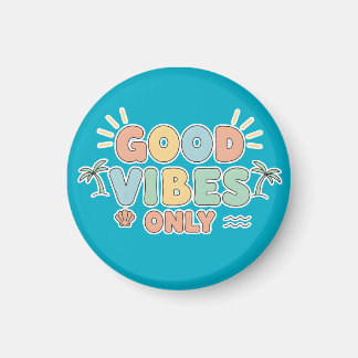 Íman Retro Summer Beach Aesthetic Pastel Typography Art