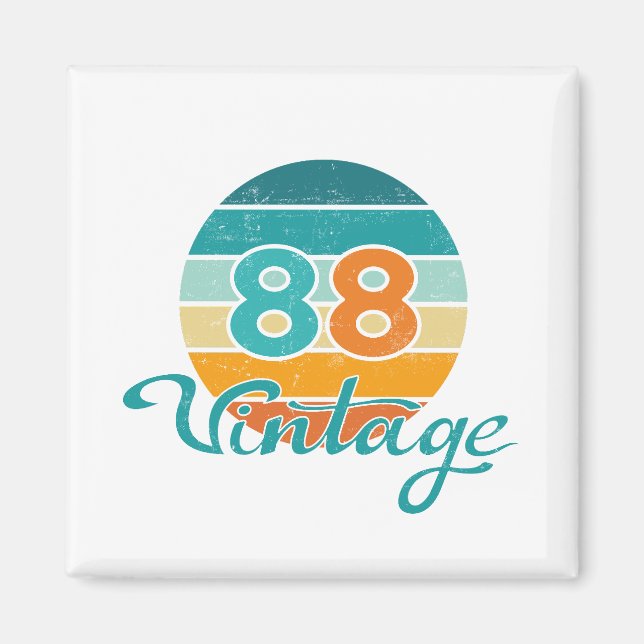 Íman Retro Sunset 88 Vintage Distressed (Frente)