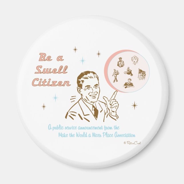 Íman Retro 'Swell Citizen' Magnet (Frente)