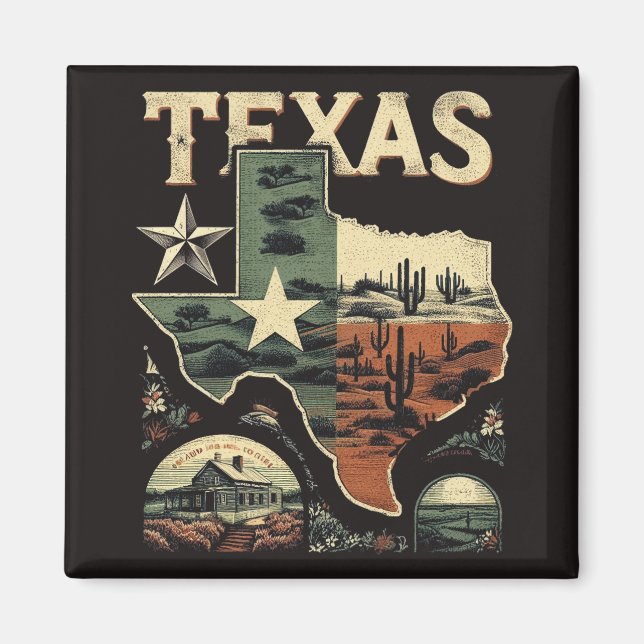 Íman Retro Texas (Frente)