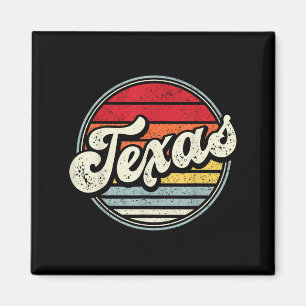 Íman Retro Texas Home State Legal Estilo 70s Sunset Men