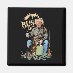 Íman Retro Trump Hunting Deer Funny Beer Bebendo Hunti