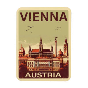 Íman Retro Viena cidade Áustria - presentes no horizont