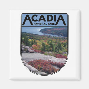 Íman Retro Vintage Acadia National Park Ilha Maine