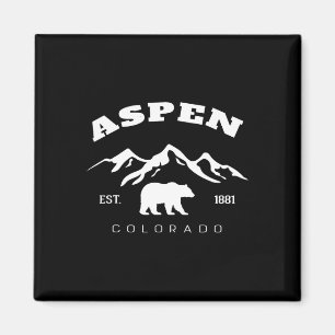 Íman Retro Vintage Aspen Colorado Lembrança Crianças Ca