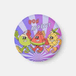 Íman Retro Vintage Bon Appétit Trio de Frutas dança 202