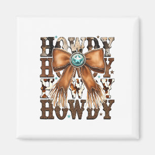 Íman Retro Vintage Coquette Laço Howdy Western Dia de A