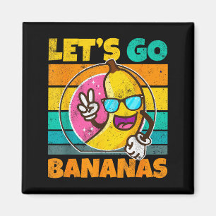 Íman Retro Vintage Engraçado Meme de Banana Solte a Paz