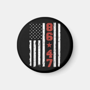 Íman Retro Vintage EUA Flag 86 47 Anti Trump