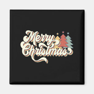 Íman Retro Vintage Feliz Natal Tygraphy 