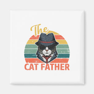 Íman Retro Vintage O Pai do Gato - Pai Gato Dia dos Pai