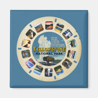 ÍMAN RETRO VINTAGE YELLOWSTONE NATIONAL PARK SOUVENIR