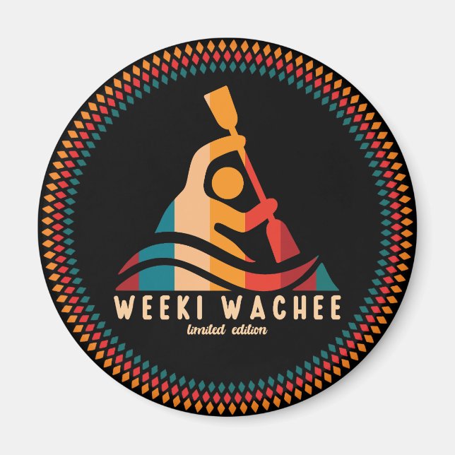 Íman Retro Weeki Wachee Kayaking (Frente)