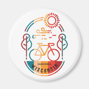 Íman Retro Wisconsin Bike Trail