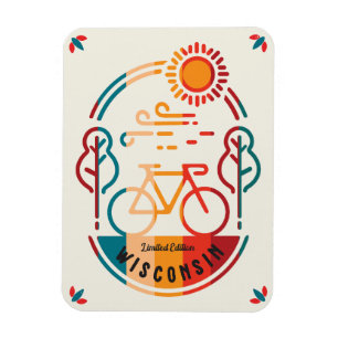Íman Retro Wisconsin Bike Trail