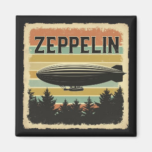 Íman Retro Zeppelin Dirigible Airship Zepelin Zepplin