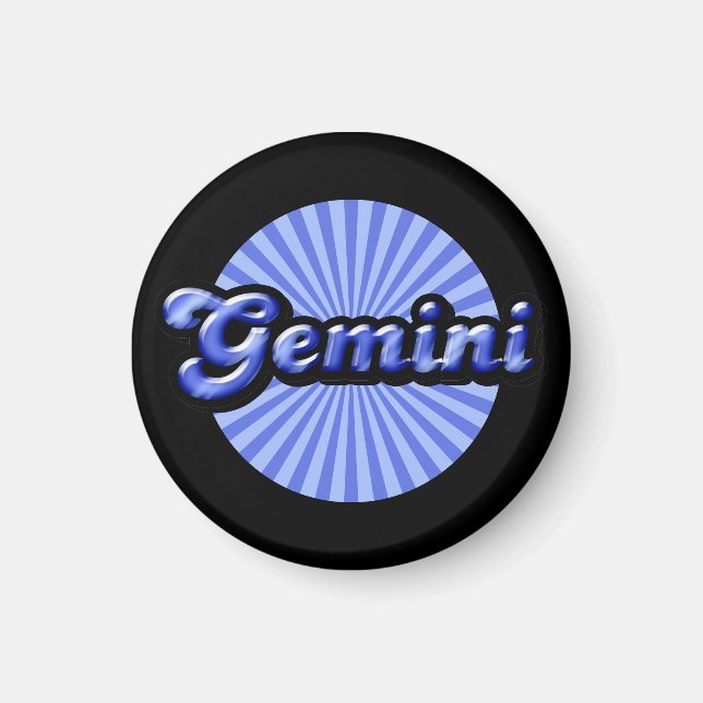 Íman Retro Zodiac Gemini (Frente)